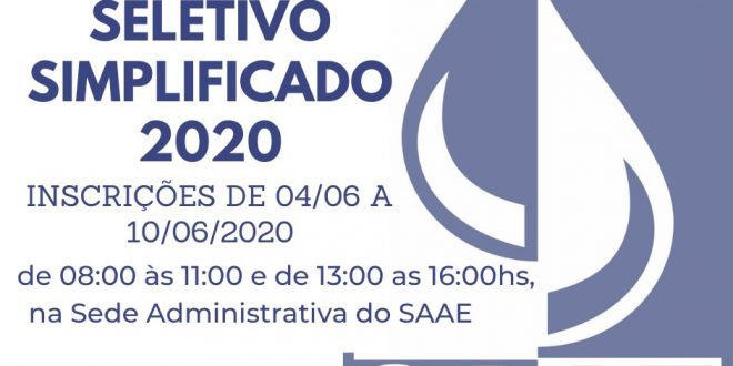 SAAE Processo Seletivo Simplificado