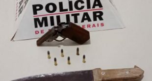 apreensão arma e faca PM