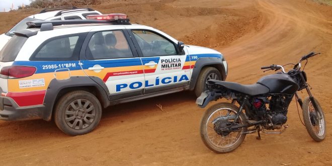 moto furtada encontrada PM